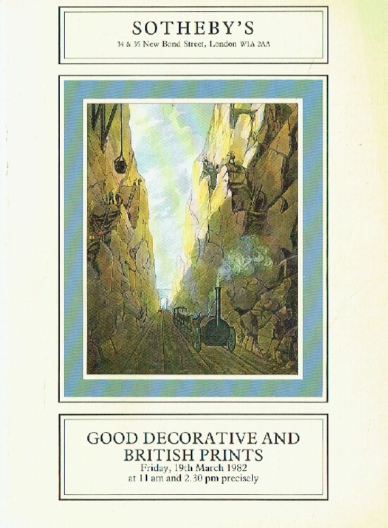 Sothebys March 1982 Good Decorative & British Prints (Digital only)