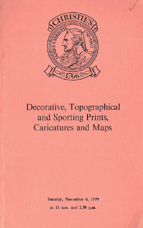Christies November 1979 Decorative, Topographical & Sporting Prints, Caricatures