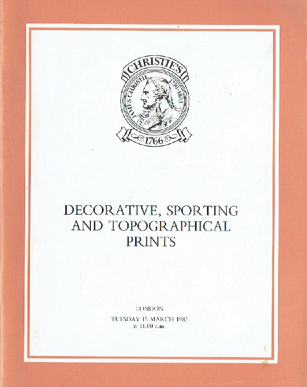 Christies March 1983 Decorative, Sporting & Topographical Prints