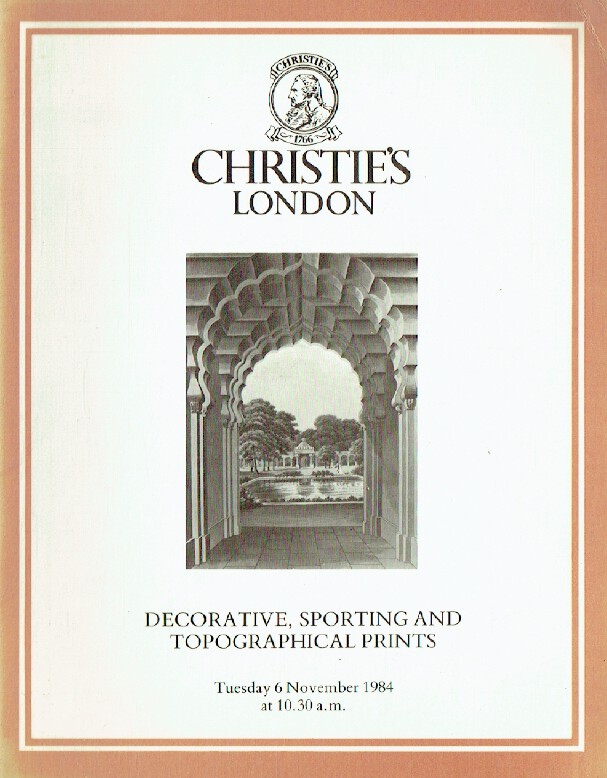 Christies November 1984 Decorative, Sporting & Topographical Prints