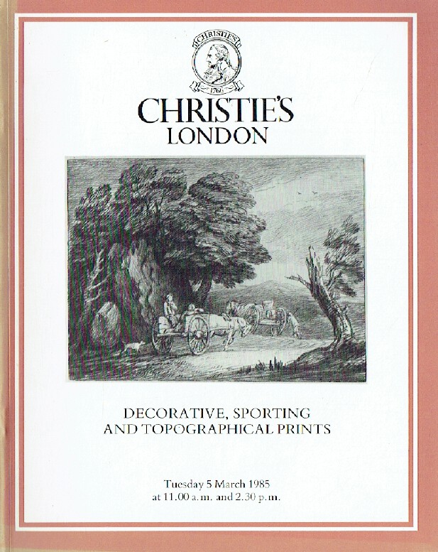 Christies March 1985 Decorative, Sporting & Topographical Prints