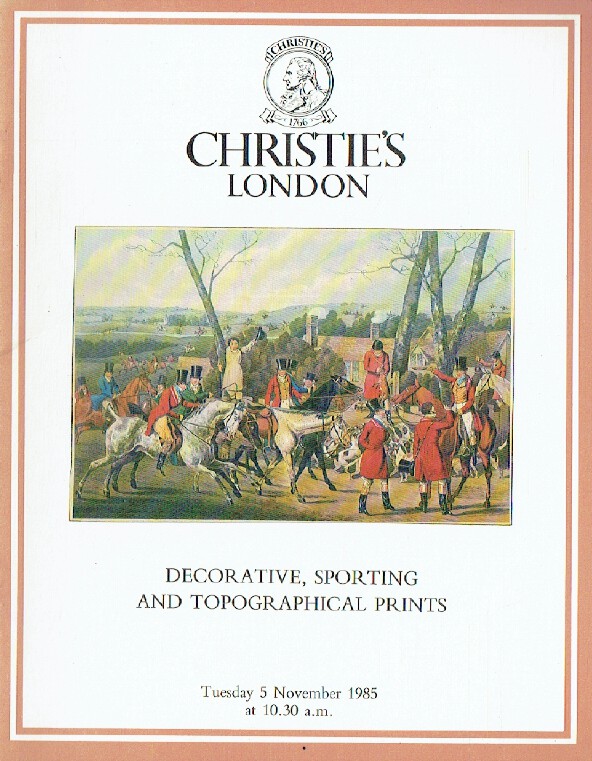 Christies November 1985 Decorative, Sporting & Topographical Prints