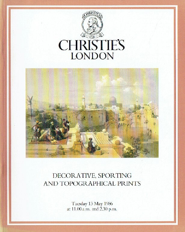 Christies May 1986 Decorative, Sporting & Topographical Prints