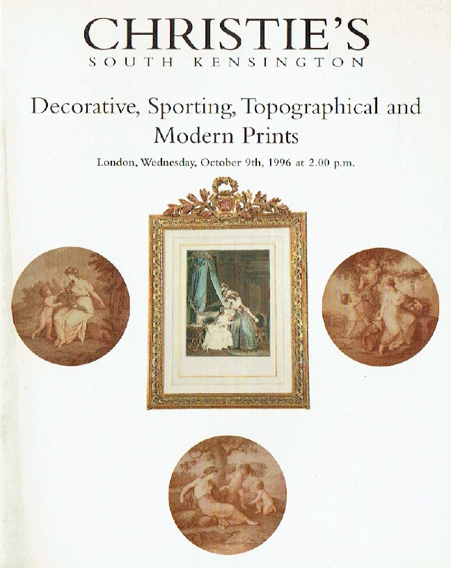 Christies October 1996 Decorative, Sporting, Topographical & Modern Prints
