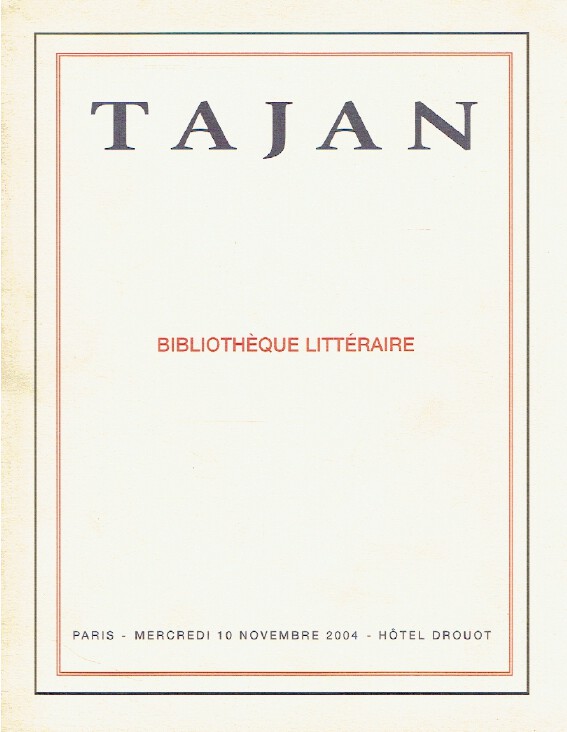 Tajan November 2004 Literary Library