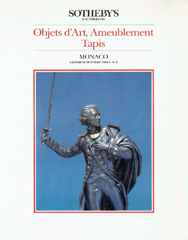 Sothebys October 1989 Objets d'Art, Ameublement, Tapis (French Furniture)