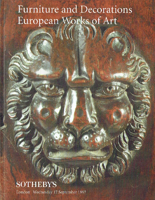 Sothebys September 1997 Furniture & Decorations European Works of Art - Click Image to Close