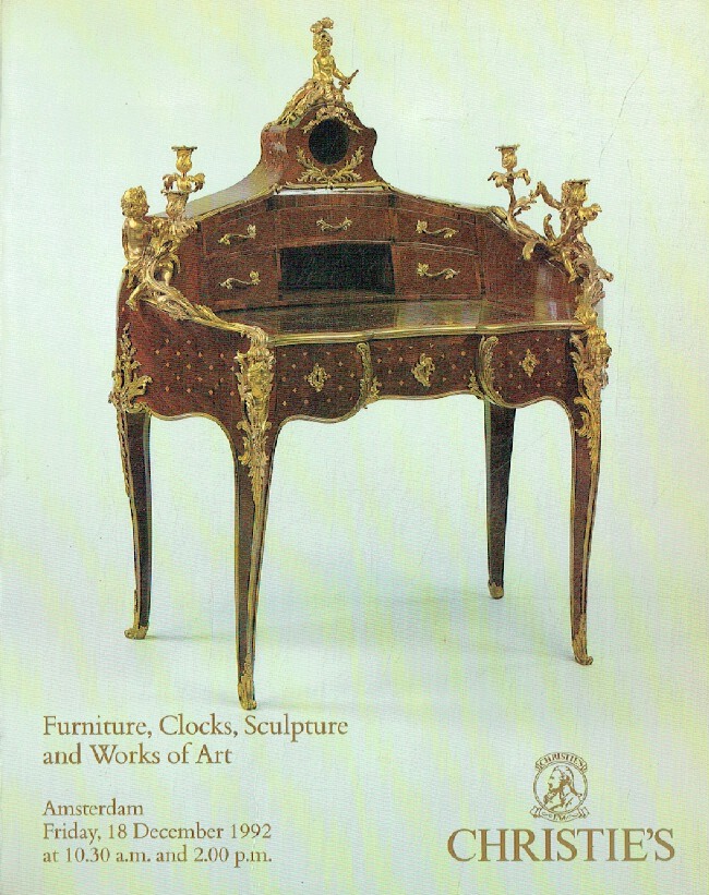 Christies December 1992 Furniture, Clocks, Sculpture & Works of Art