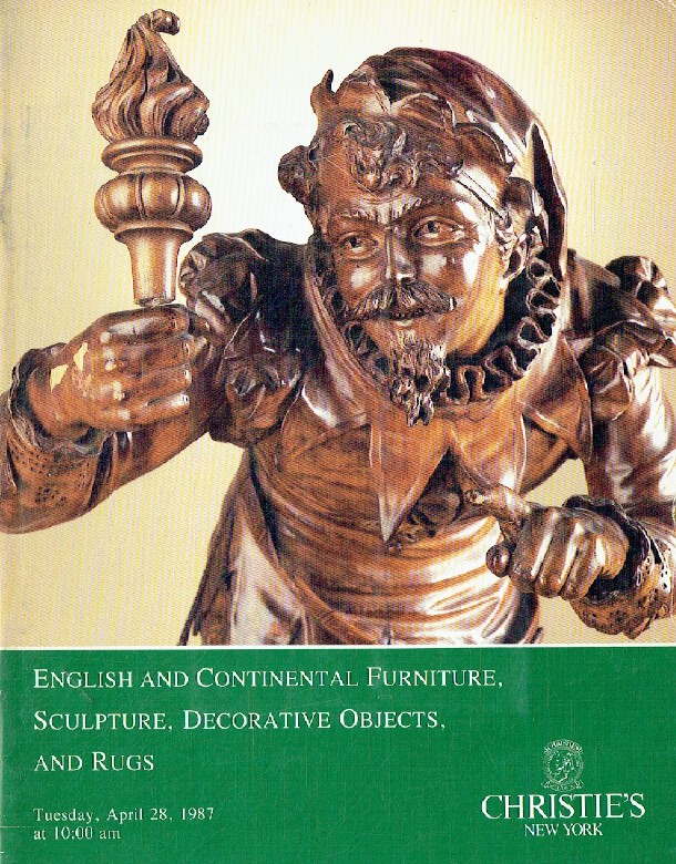 Christies April 1987 English & Continental Furniture, Sculpture, Decorative Obje