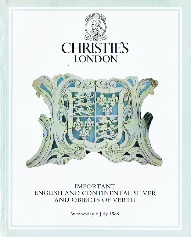 Christies July 1988 Important English & Continental Silver and Objects of Vertu