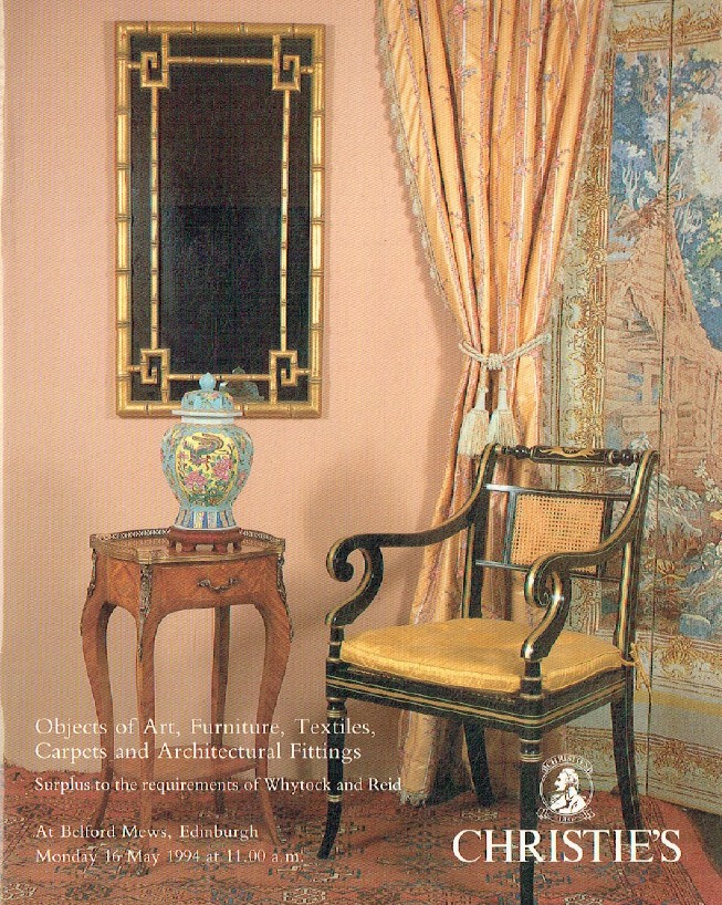 Christies May 1994 Objects of Art, Furniture, Textiles, Carpets & Architectural
