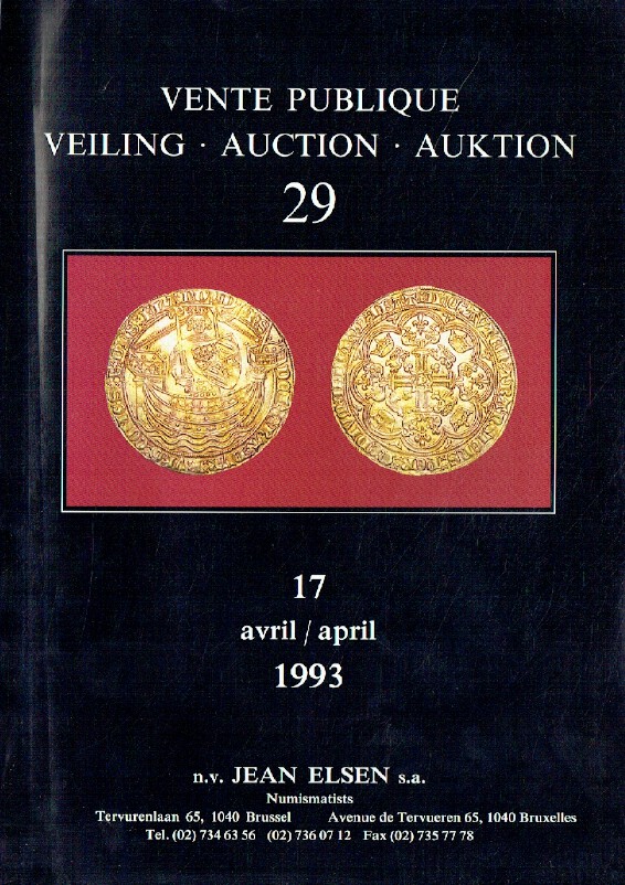 Jean Elsen April 1993 Coins