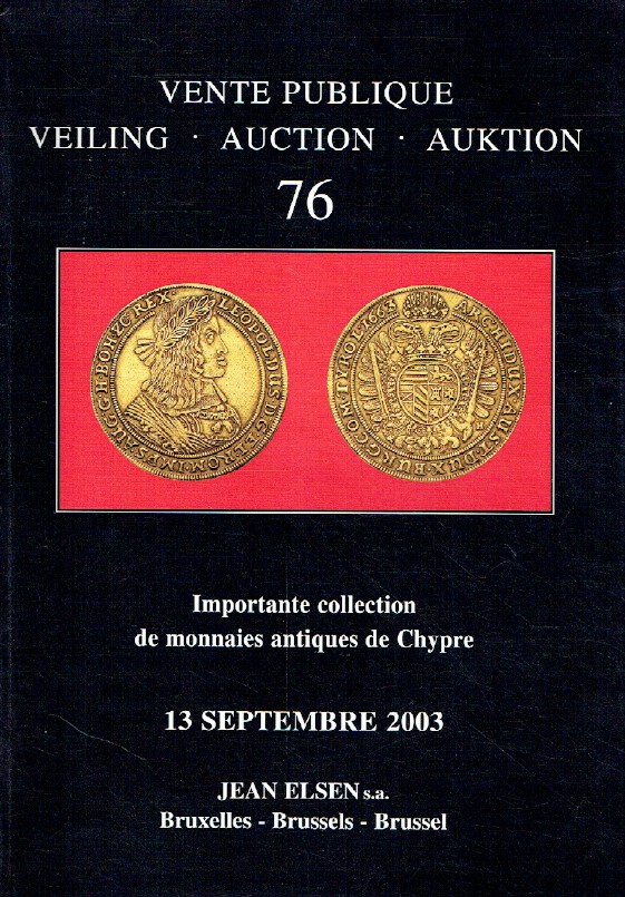 Jean Elsen September 2003 Important Collection of Ancient Coins of Cyprus