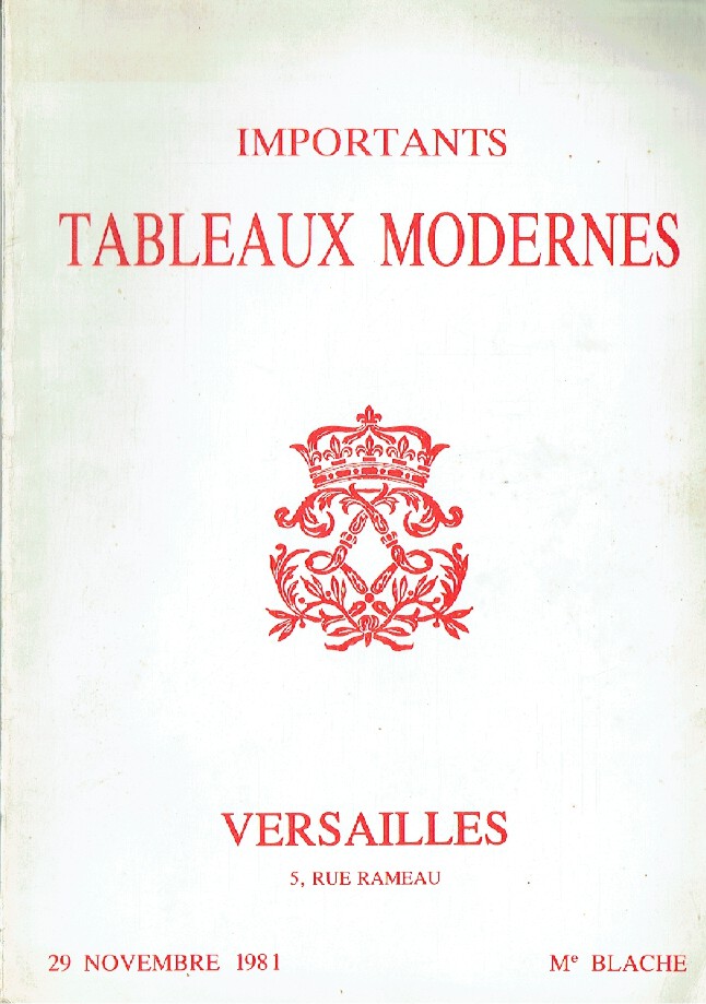 George Blache November 1981 Important Modern Paintings