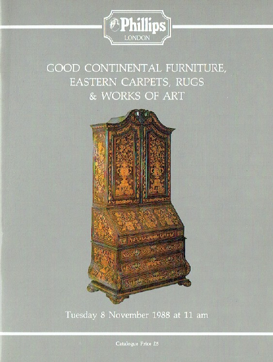 Phillips November 1988 Good Continental Furniture, Eastern Carpets, Rugs & works