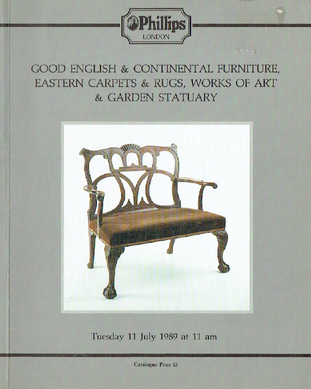 Phillips July 1989 Good English & Continental Furniture, Eastern Carpets & Rugs,