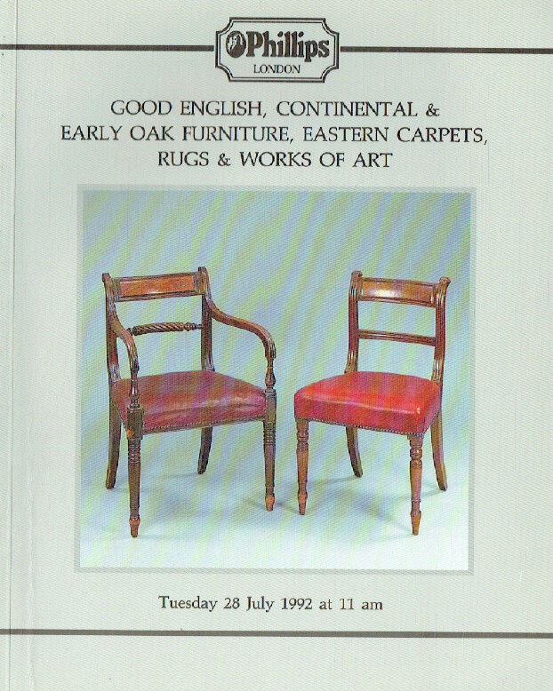 Phillips July 1992 Good English, Continental & Early Oak Furniture, Eastern Carp