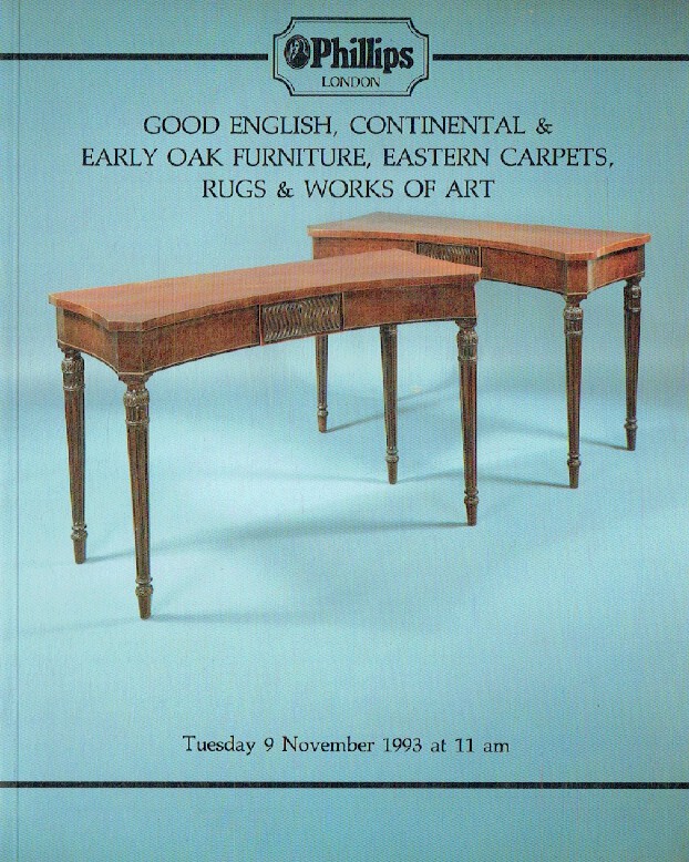 Phillips November 1993 Good English, Continental & Early Oak Furniture, Eastern