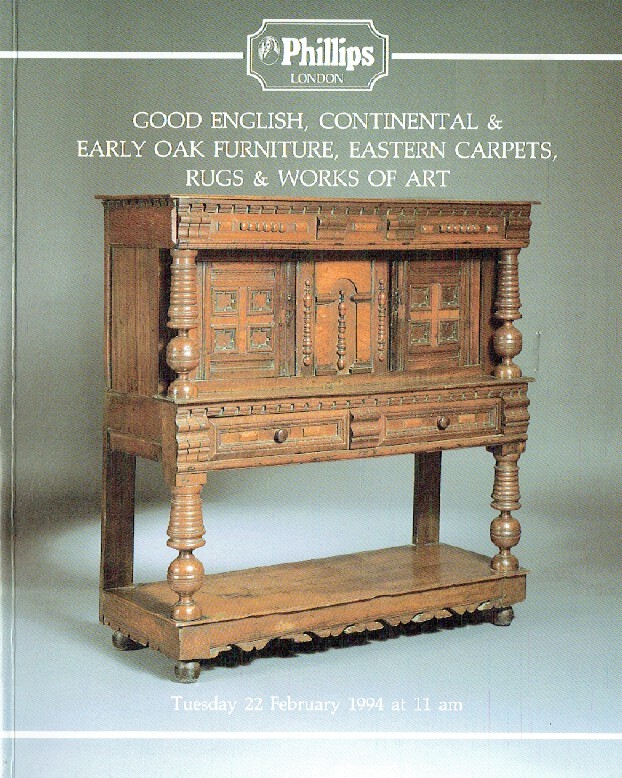 Phillips February 1994 Good English, Continental & Early Oak Furniture, Eastern