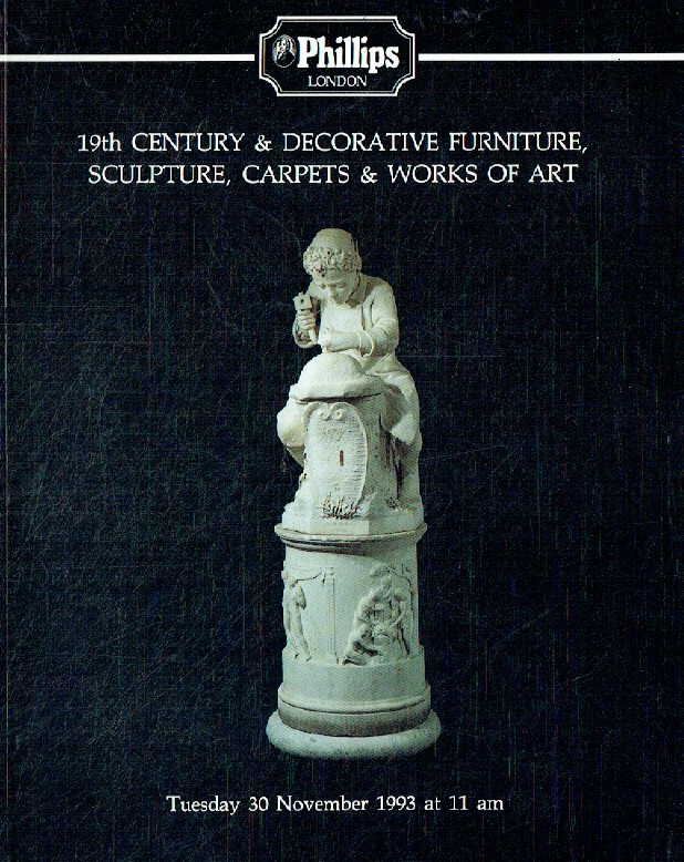 Phillips November 1993 19th Century & Decorative Furniture, Sculpture, Carpets a