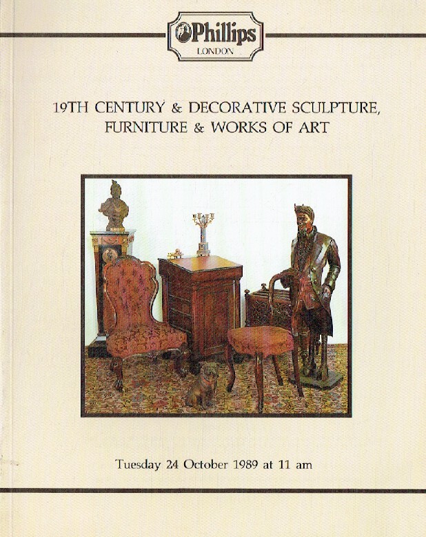 Phillips October 1989 19th Century & Decorative Sculpture, Furniture and Works o