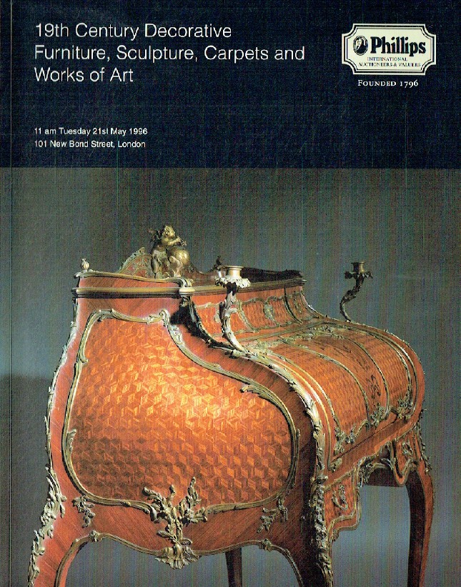 Phillips May 1996 19th Century & Decorative Furniture, Sculpture, Carpets and Wo