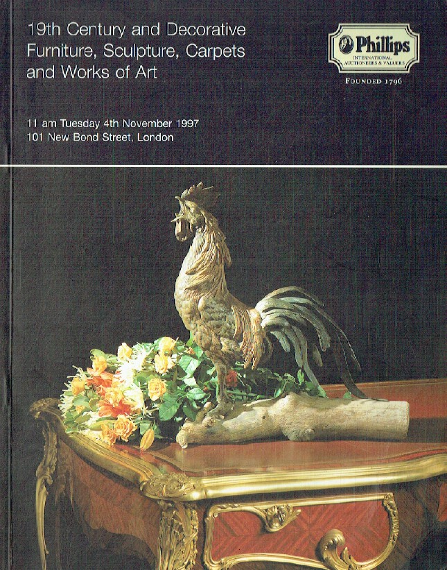 Phillips November 1997 19th Century & Decorative Furniture, Sculpture, Carpets a