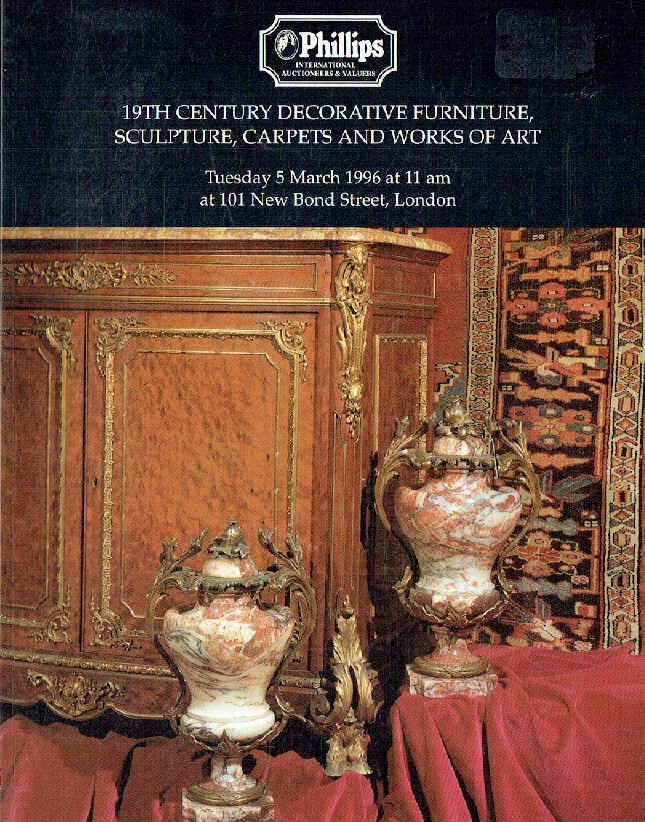 Phillips March 1996 19th Century Decorative Furniture, Sculpture, Carpets and Wo