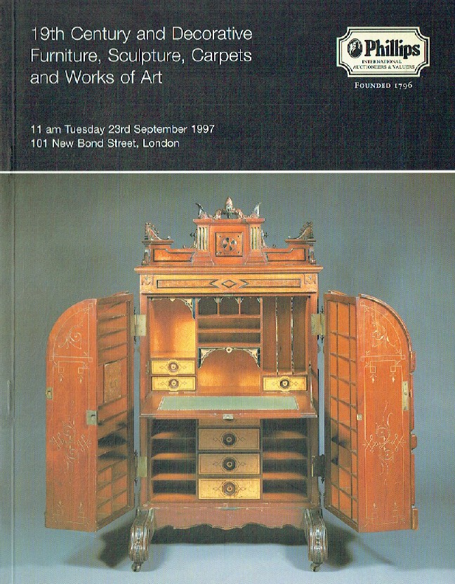 Phillips September 1997 19th Century & Decorative Furniture, Sculpture, Carpets - Click Image to Close