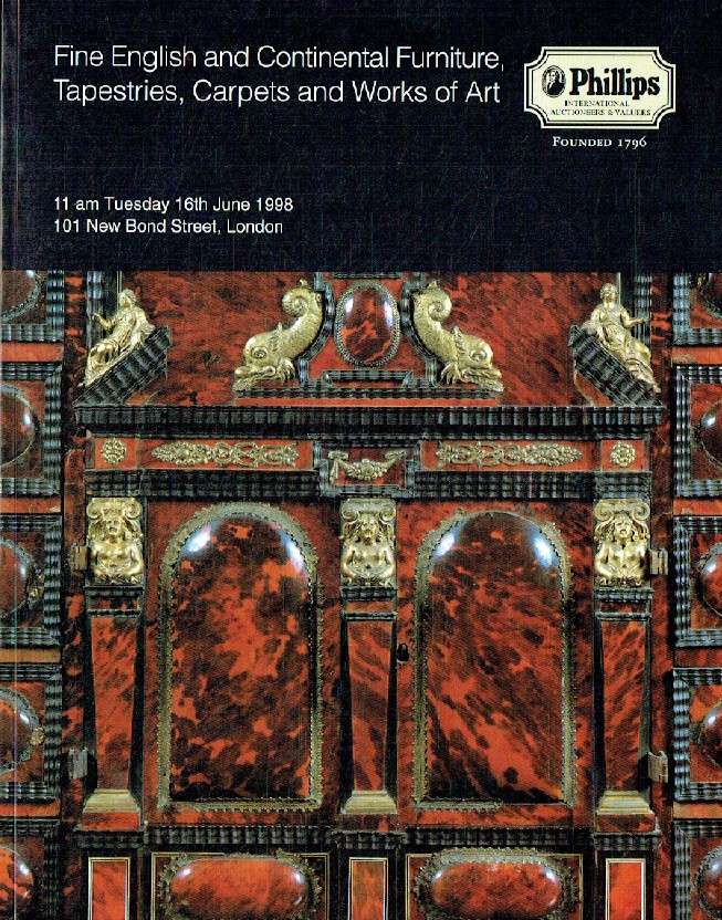 Phillips June 1998 Fine English & Continental Furniture, Tapestries, Carpets and