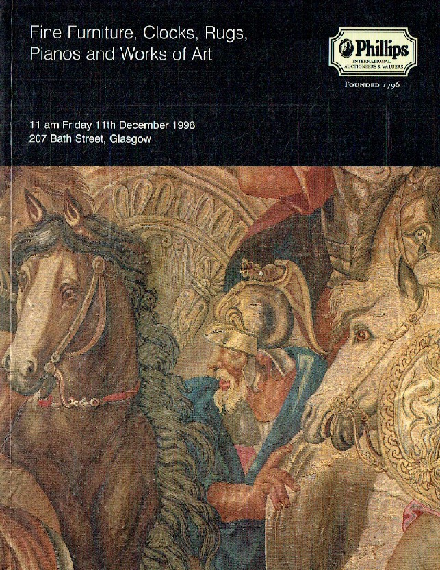 Phillips December 1998 Fine Furniture, Clocks, Rugs, Pianos and Works of Art