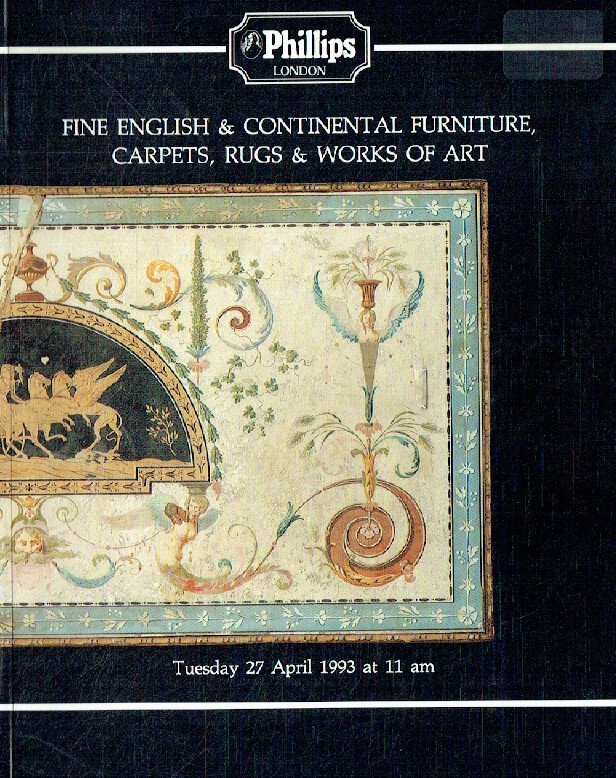 Phillips April 1993 Fine English & Continental Furniture, Carpets, Rugs and Work