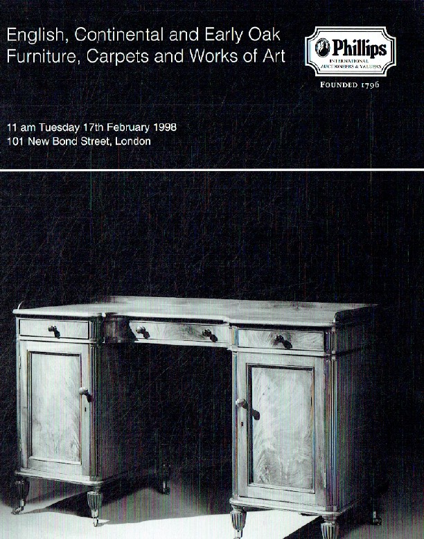 Phillips February 1998 English, Continental & Early Oak Furniture,(Digital only)