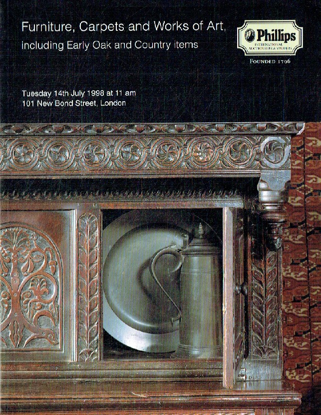 Phillips July 1998 Furniture, Carpets & Works of Art, Early Oak Furniture,