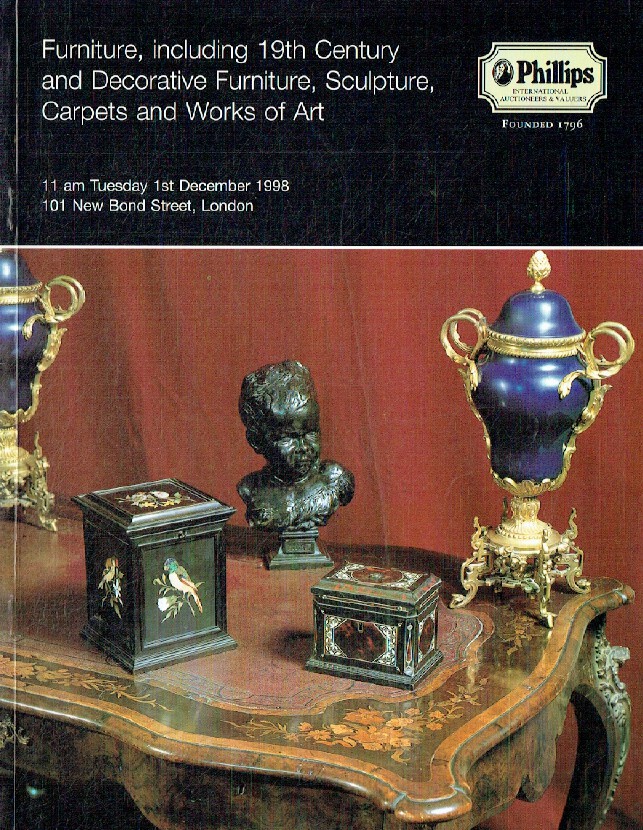 Phillips December 1998 Furniture, Including 19th Century & Decorative Furniture,