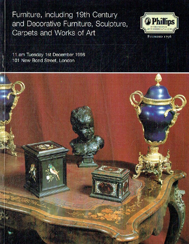 Phillips December 1998 Furniture, Including 19th Century & Decorative Furniture, - Click Image to Close