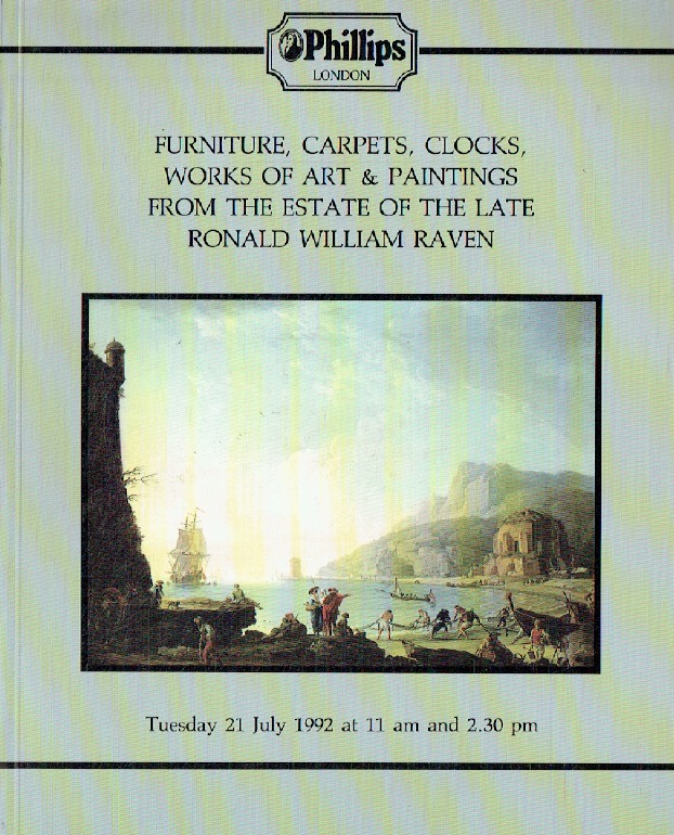 Phillips July 1992 Furniture, Carpets, Clocks, Works of Art & Paintings, The Est - Click Image to Close