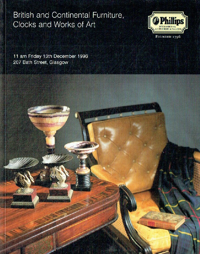 Phillips December 1996 British & Continental Furniture, Clocks and Works of Art
