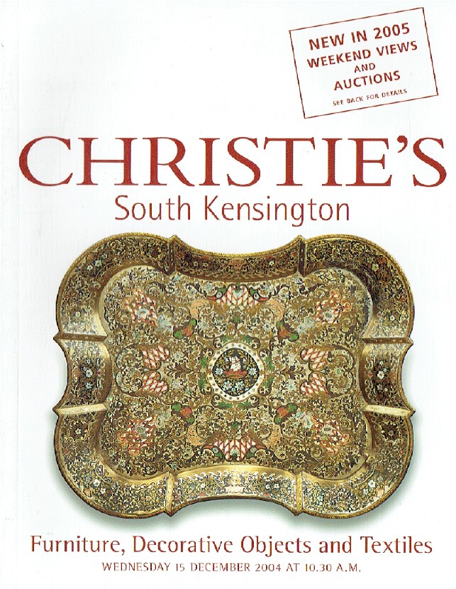 Christies December 2004 Furniture, Decorative Objects & Textiles - Click Image to Close