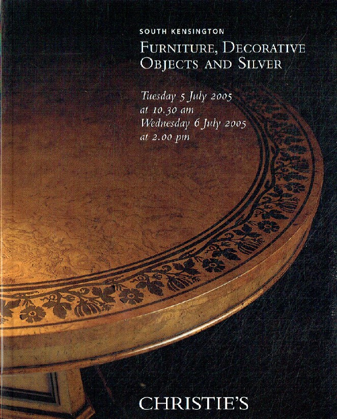 Christies July 2005 Furniture, Decorative Objects & Silver