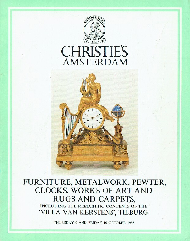 Christies October 1986 Furniture, Metalwork, Pewter, Clocks, Works of Art & Rugs
