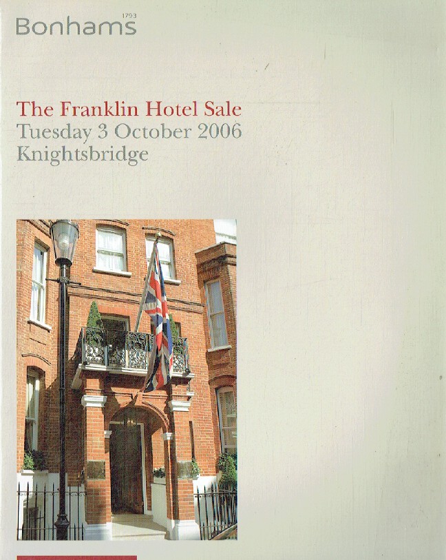 Bonhams October 2006 The Franklin Hotel Sale - Click Image to Close