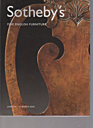 Sothebys 2003 Fine English Furniture