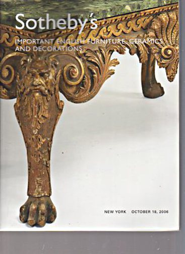 Sothebys 2006 Important English Furniture, Ceramics (Digital only)