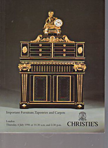 Christies 1996 Important Furniture, Tapestries & Carpets - Click Image to Close
