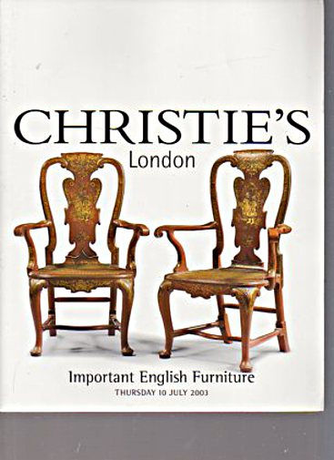 Christies July 2003 Important English Furniture