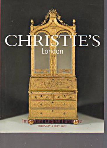 Christies July 2002 Important English Furniture (Digital Only)
