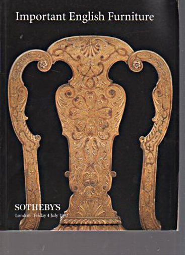 Sothebys 1997 Important English Furniture