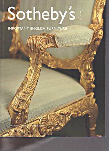 Sothebys November 2002 Important English Furniture