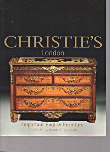 Christies 2004 Important English Furniture